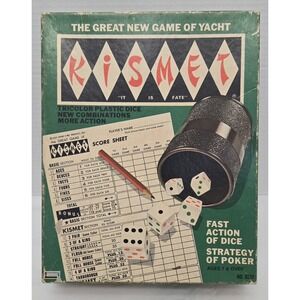 Vintage 1970 KISMET Lakeside Family Dice Game of Yacht COMPLETE w/Scorecards GUC